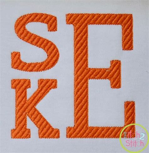 Stacked Serif Large Embroidery Monogram Font Machine Embroidery