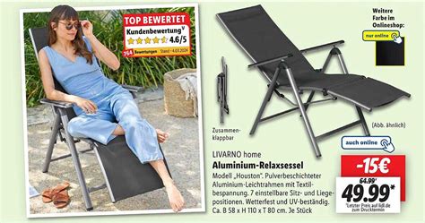 Livarno Home Aluminium Relaxsessel Houston Angebot Bei Lidl 1Prospekte De