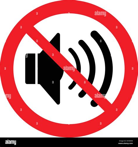 No Sound No Noise No Music Prohibition Sign Vector Illustration