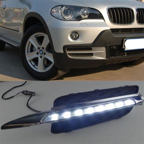 Car Led Drl Fog Lights Daytime Running Lights Head Lamp For Bmw X E