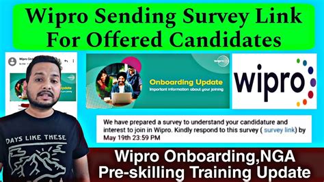 Good News Wipro Onboarding Latest Update Wipro Survey Mail