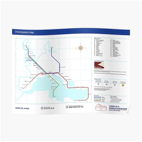 Shakespeare Settings Tube Map Poster By Transporttees Redbubble