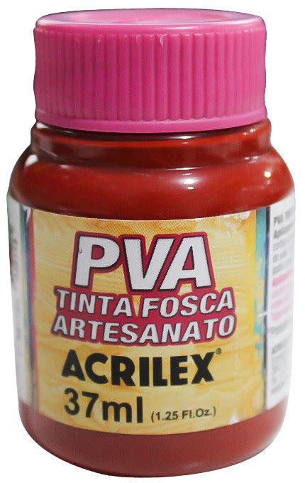 Tinta Plástica PVA 37ML Vermelho Escar Acrilex