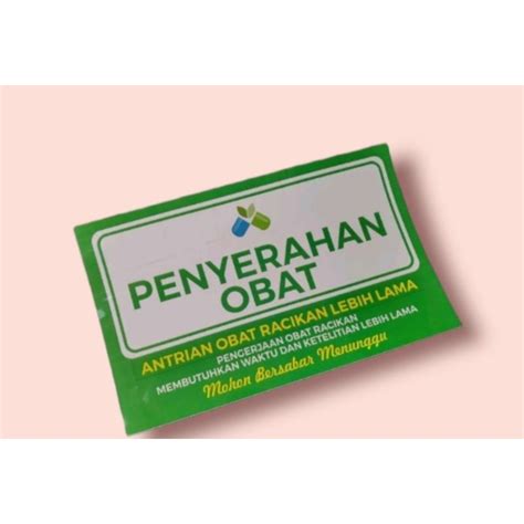 Jual Stiker Penerimaan Resep Penyerahan Obat Konsultasi Obat