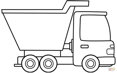 Dump Truck coloring page | Free Printable Coloring Pages