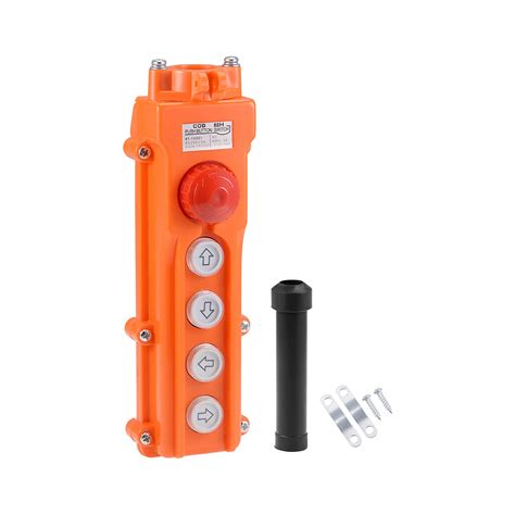 Hoist Crane Pendant Control Station Push Button Switch 4 Ways With