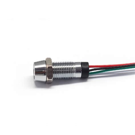 8mm 6V Red Green Double Color Led Metal Pilot Indicator Light Led Indicator