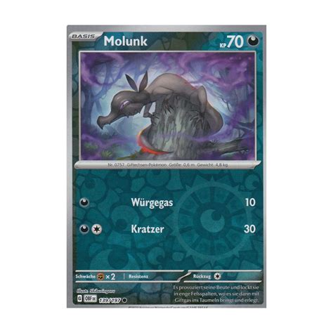 Molunk 139 197 REVERSE HOLO Obsidianflammen Pokemon Karte Kaufen