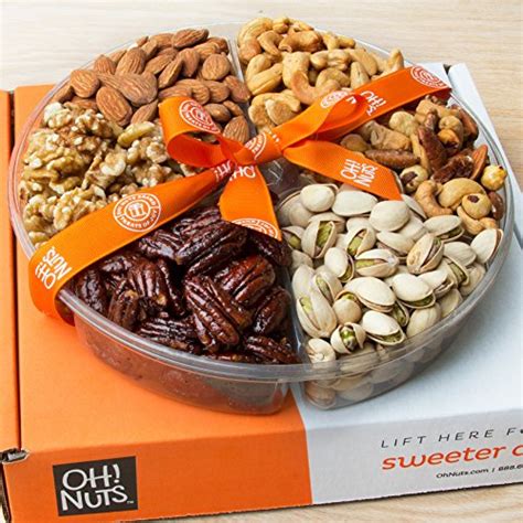 Holiday Nuts Gift Basket - Oh! Nuts X-Large Tray Roasted Nut Christmas ...