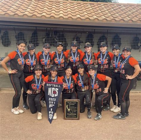 Varsity Team Cal High Softball