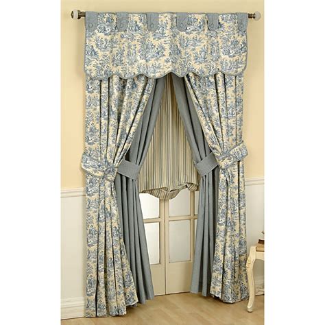 Waverly Rustic Life 84 In Lake Cotton Rod Pocket Single Curtain Panel