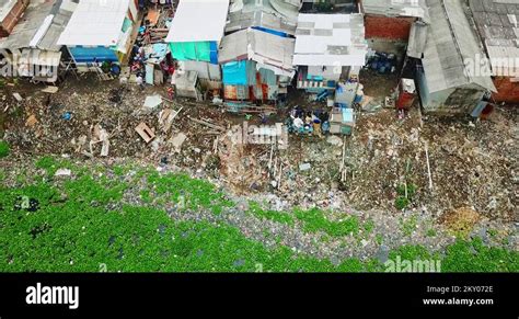 Crowded slum houses in slums neighborhood Stock Video Footage - Alamy