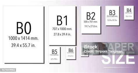 Formats De Guide Papier Vecteurs B1 B2 B3 B4 B5 B6 B7 B8 B9 B10 Pour Le