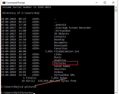 Comment changer de répertoire dans CMD sous Windows 10 via la ligne de