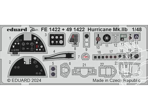 Eduard Photodecoupe Avion Fe1422 Zoom Amélioration Hurricane Mkiib