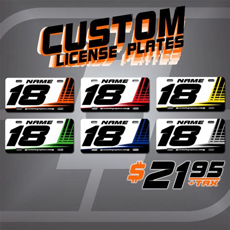 Custom License Plate - Cor Moto Graphics