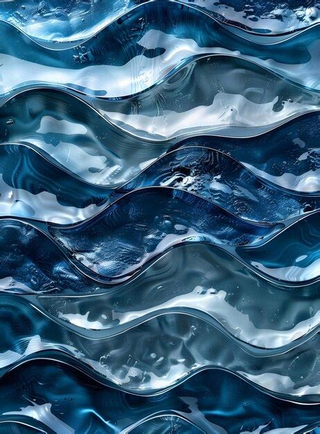 Abstract Wavy Glass Texture Premium Ai Generated Image