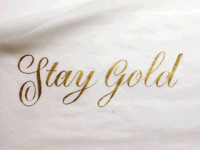 Stay Gold by Neil on Dribbble