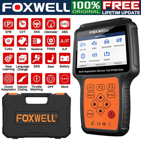 Foxwell Nt Elite Car Obd Scanner Abs Srs Engine Code Reader