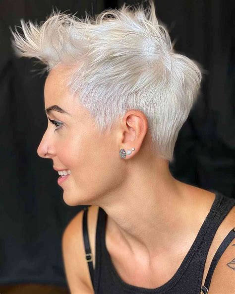 Platinum Blonde Pixie Hairstyles