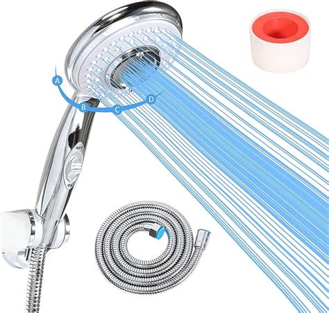 Sisiten Rv Shower Head With Hose And On Off Switch High Pressure