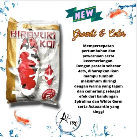 Jual Makanan Ikan Hias Hiroyuki Koi Growht Color Kg Shopee Indonesia