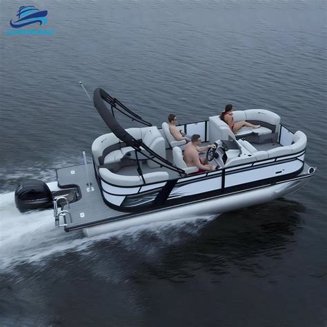 Allhouse Ft Aluminium Pontoon Boat Hull Luxury Aluminum Pontoon Boat