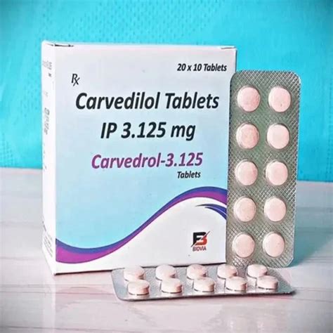 Carvedilol Tablet 3 125 Mg At 70 Stripe Pharmaceutical Injection In