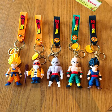 Most Papular Custom Cute 3d Pvc Anime Dragon Ball Keychain Goku