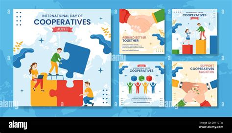 International Day Of Cooperatives Vector Illustration With Hand Earth