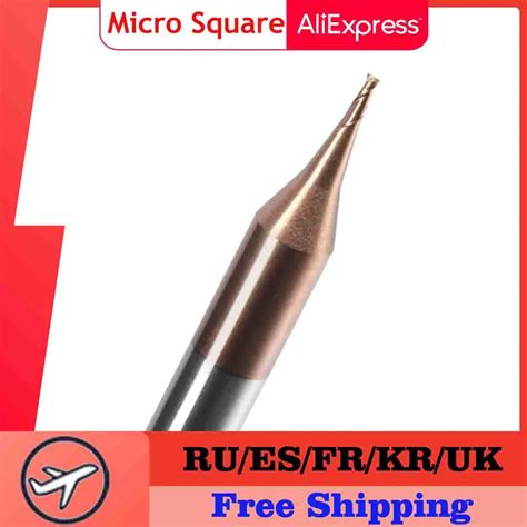 Pcs Hrc Micro Carbide End Mill Flutes Mm Tiain Micro Flat