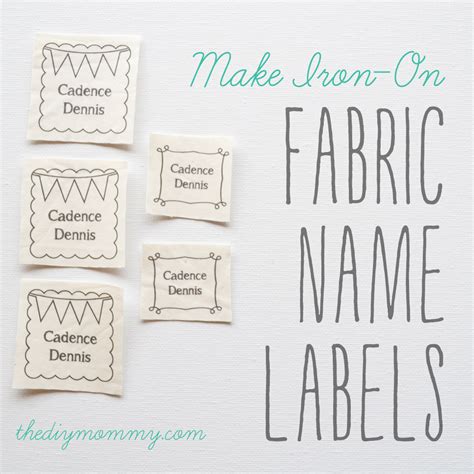 Make DIY Iron-On Fabric Name Labels