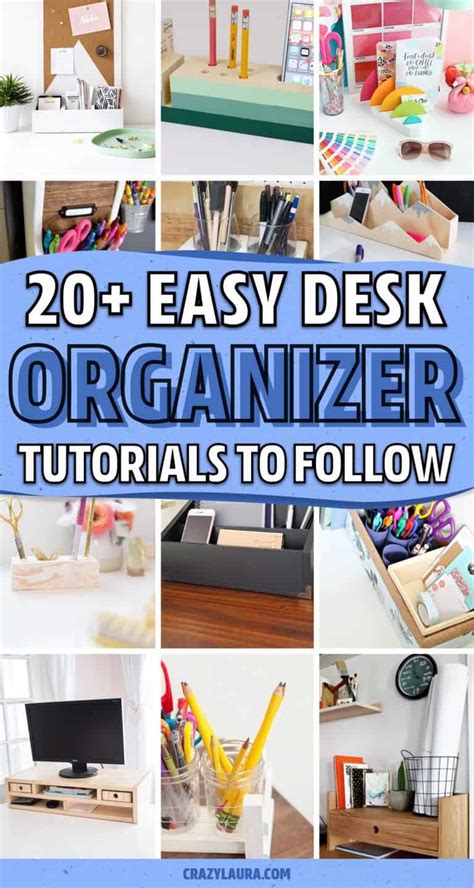 20+ Best DIY Desk Organizer Ideas & Tutorials For