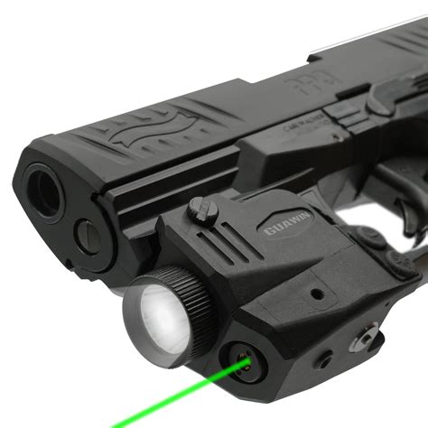 Pistol Light With Redandgreen Laser Beam For Guns Rechargeable Compact