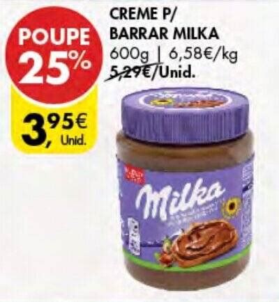 Promo O Creme P Barrar Milka G Em Pingo Doce