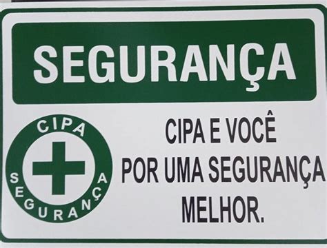 Placa Cipa e Você por Uma Segurança Melhor 35 x 25 cm Reconnstek