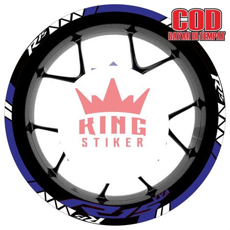 Jual Stiker Velg Motor Yamaha R Bahan Reflektor Menyala Jika Terkena