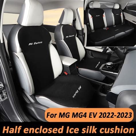 For Mg Mg4 Ev 2022 2023 Four Seasons Car Seat Cover Breathable Ice Silk Car Seat 