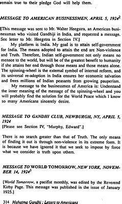 Mahatma Gandhi - Letters to Americans