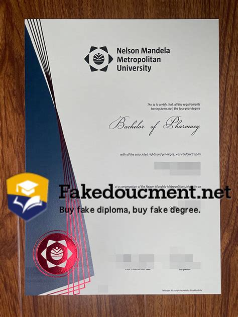 Buy Fake Nelson Mandela Metropolitan University Degree