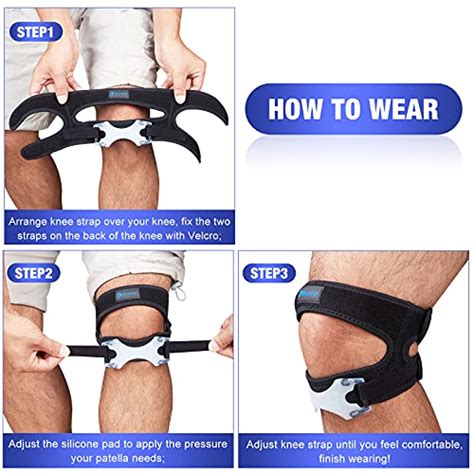 Nvorliy Plus Size Dual Patella Knee Strap Adjustable Silicone Strip