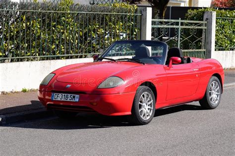 Fiat Barchetta Cabriolet Voiture Rouge Ancienne Timer Retro Sport