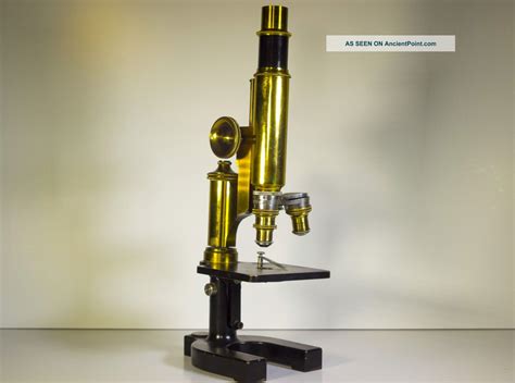 Antique Microscope Bausch And Lomb Optical Co Rochester Ny Pat Feb 16