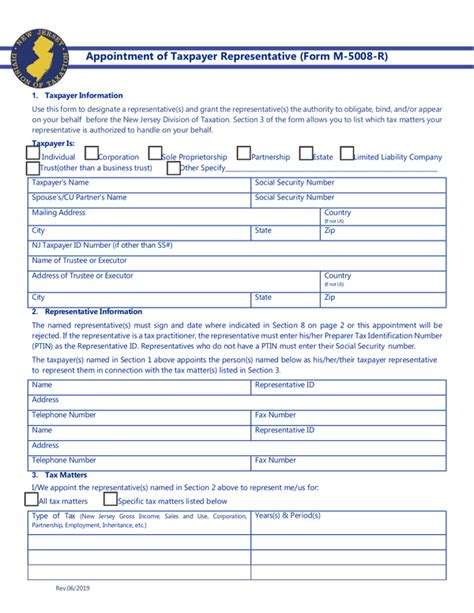 Fill Free Fillable The State Of New Jersey PDF Forms