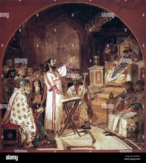 First Council Of Nicea By Vsurikov 1876 Stock Photo Alamy