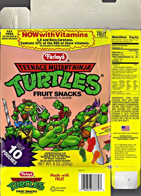 Farleys Teenage Mutant Ninja Turtles Fruit Snacks Pepperoni