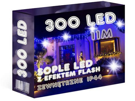 Sople Flash Led Zewn Trzne Niebieskie Choinkowe Lampki Z Flashem