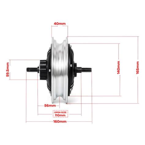 Inch Electric Scooter Hub Motor Set V W E Bike Brushless Motor