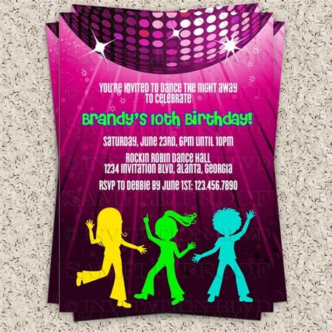 Dance Party Invitation Hip Hop Dance Party By InvitationBlvd