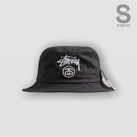 Jual Stussy Stock Sp15 Bucket Hat Black Topi Unisex Di Lapak